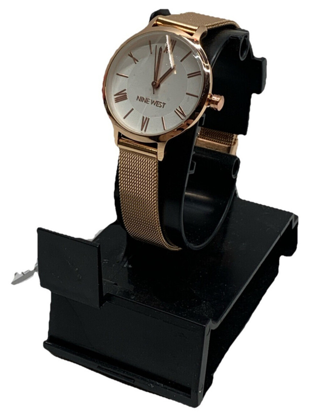 Nine West Rose Gold Wrist Watch Women's Stainless Steel Back Analog - 2228SVRG